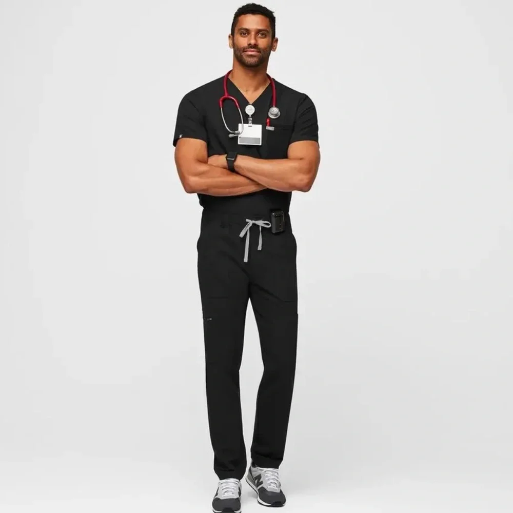 Figs Men's Cairo Cargo Black Scrub Pants M-320 Sz XL